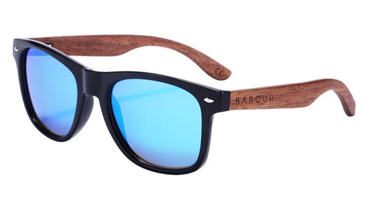 Men's Polarized Rectangle 'Bruno' Wooden Sunglasses