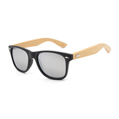 Men's Retro Square 'Sturdy' Wooden Sunglasses