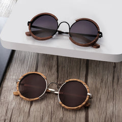 Men's Round 'Doni' Wooden Sunglasses