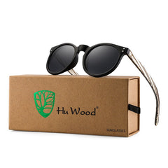 Women's Round 'Sasa Girl' Wooden Sunglasses