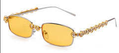 Women's Rectangle 'Simply Gem' Metal Sunglasses