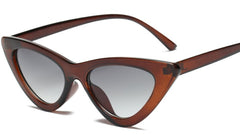 Women's Cat Eye Fashion 'One Brown ' Plastic Sunglasses