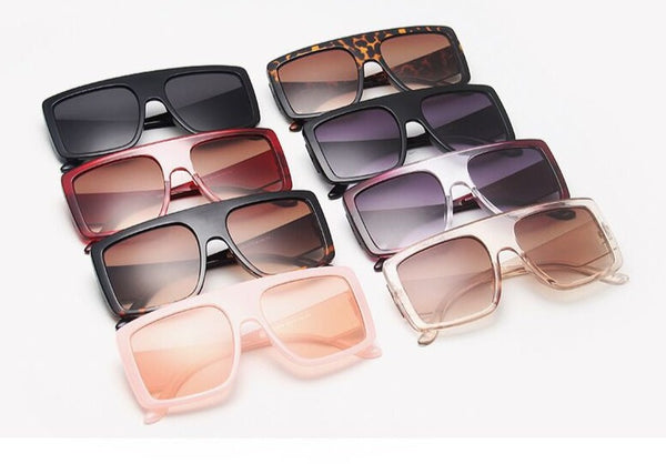 Women's Fashion Square 'Side to Side' Plastic Sunglasses