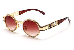 Women's Vintage Oval 'Bella Madonna' Metal Sunglasses