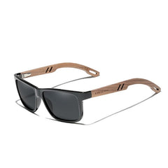 Men's Square 'Pure' Wooden Sunglasses