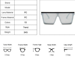 Women's  Oversized Square 'Trappy' Plastic Sunglasses