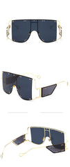 Women's Oversized Rimless 'Cool Shades' Punk Metal Sunglasses