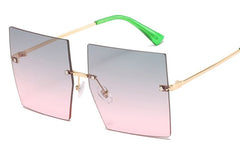 Women's Oversized Square 'Geisha' Plastic Sunglasses