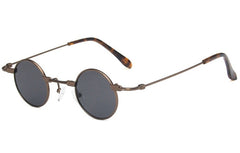 Unisex Small Round 'Montanaro' Metal Sunglasses