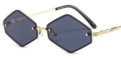 Women's Hexagon 'Maverick' Metal Sunglasses