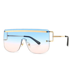 Women's Browline Rimless 'I See Through You' Alloy Sunglasses