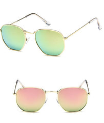 Women's Retro Square "Cool Hottie" Metal Sunglasses