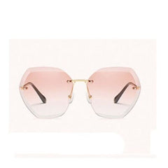 Women's Oversized Square 'The Static' Rimless Sunglasses