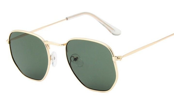 Women's Vintage Polygon 'Handlebar' Metal Sunglasses