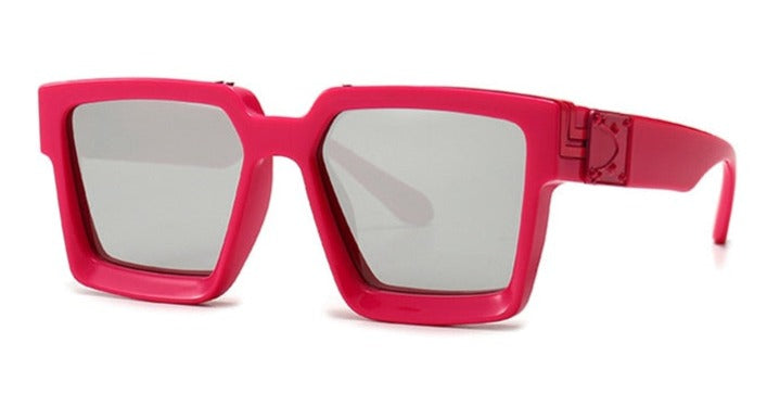 Women's Square 'Clarity Spot' Plastic Sunglasses