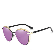 Women's Elegant Cat Eye 'Southern' Metal Sunglasses