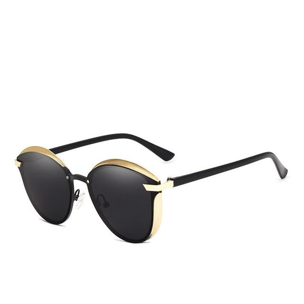 Women's Elegant Cat Eye 'Southern' Metal Sunglasses