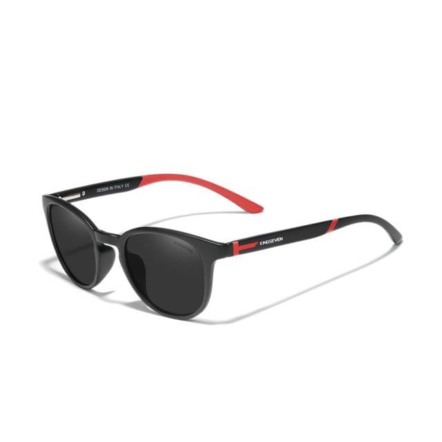 Men's Polarized  Semi-Round 'Lucas' Plastic Sunglasses
