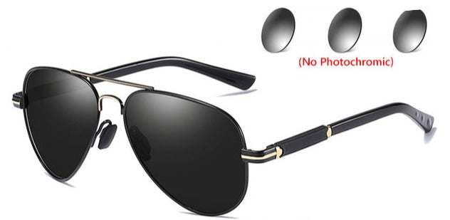 Unisex Photochromic Aviator 'Basette' Polarized Sunglasses