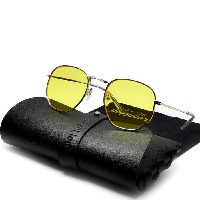 Unisex Square Vintage 'Colias' Metal Sunglasses