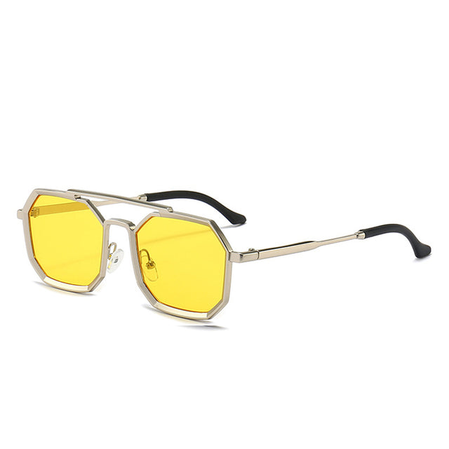 Women's Hexagonal 'Creation' Metal  Sunglasses