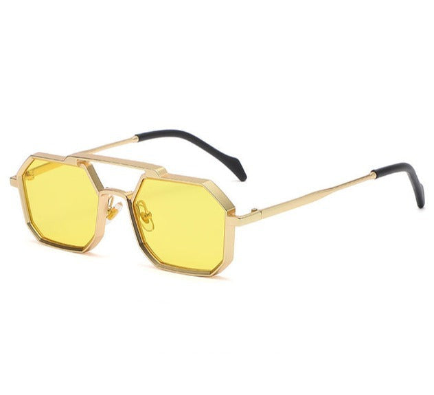 Men's Gothic Hexagonal 'Imogen' Metal Sunglasses