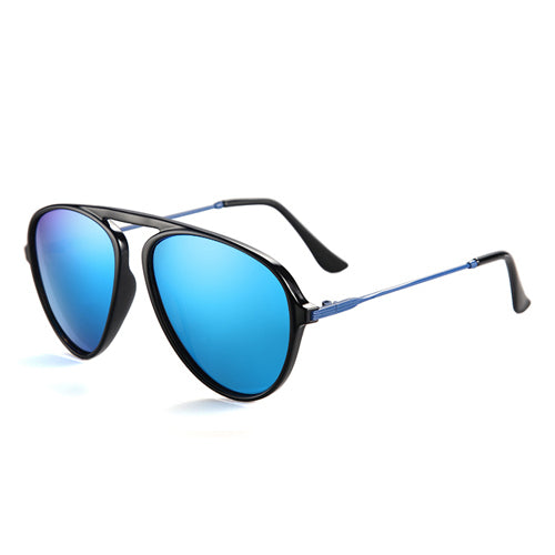 Men's Polarized Oval Pilot 'Roomie' Metal Sunglasses