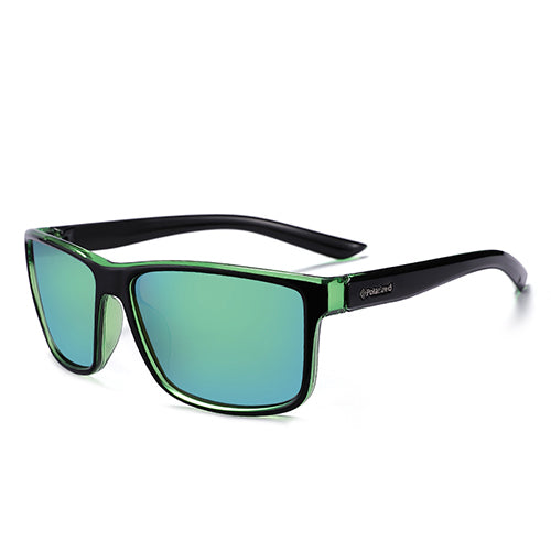 Men's Square Polarized 'Natacha' Plastic Sunglasses