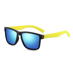 Unisex Classic Square 'Blackbird' Plastic Sunglasses