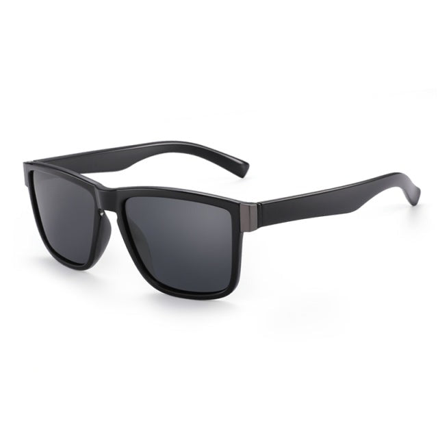 Unisex Classic Square 'Blackbird' Plastic Sunglasses