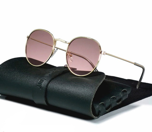 Men's Round Vintage 'Fame' Metal Sunglasses