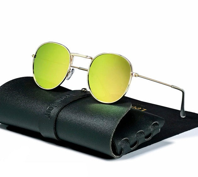 Buy Stylish Pilot Full-Frame Metal Polarized Sunglasses For Men And Women | Green  Lens And Grey Frame | HRS-KC1005-GRY-GRN-P Online : Tikhi.in