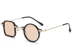 Men's Square Round 'Break Circle ' Metal Sunglasses