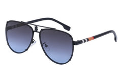 Men's Retro Aviation Pilot 'The Captain Fly Men' Metal Sunglasses