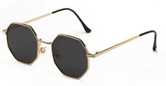 Women's Retro Hexagon 'Nasty' Metal Sunglasses