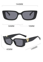 Women's Rectangular 'Metro' Plastic Sunglasses