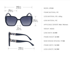 Women's Square 'Tiff High' Plastic Sunglasses