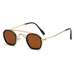 Women's Double Beam 'Peaky Lady' Small Round Sunglasses