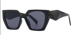 Women's Oversized Polygon 'Furore Eye' Plastic Sunglasses