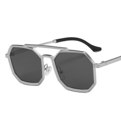 Unisex Hexagonal 'Athan' Metal  Sunglasses