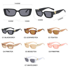 Women's Rectangular 'Metro' Plastic Sunglasses