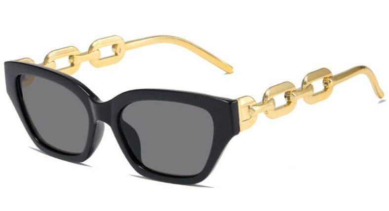 Women's Vintage Cat Eye 'Golden' Plastic Sunglasses