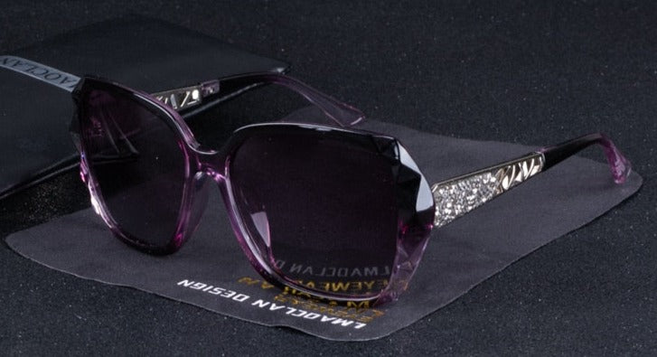 Women's Oversized Square ' Princess Bast' Plastic Sunglasses