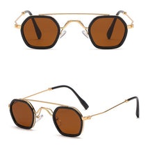 Women's Double Beam 'Peaky Lady' Small Round Sunglasses