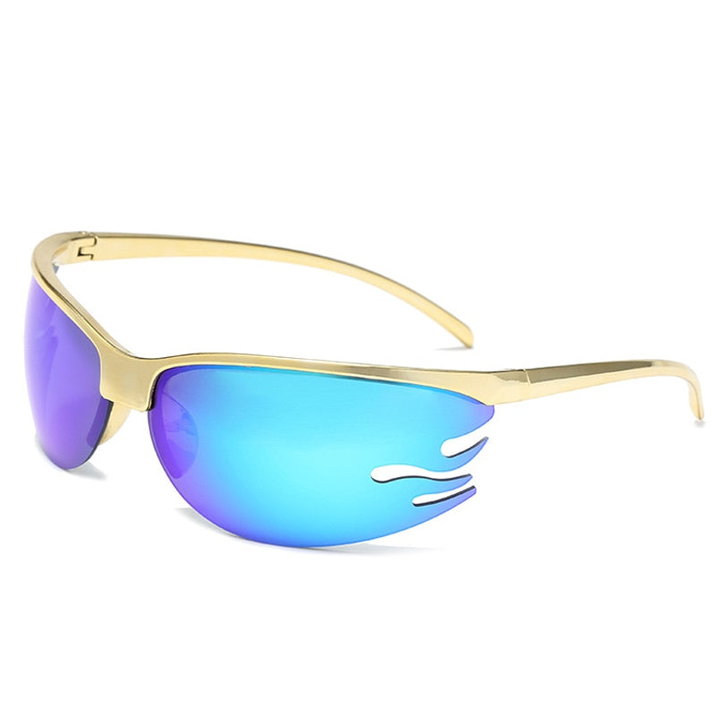 Women's Semi-Rimless Cat Eye 'The Coolness' Plastic Sunglasses