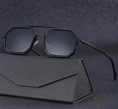 Men's Gothic Hexagonal 'Imogen' Metal Sunglasses