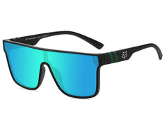 Women's Polarized Rectangle 'Blue in the Palace' Plastic Sunglasses