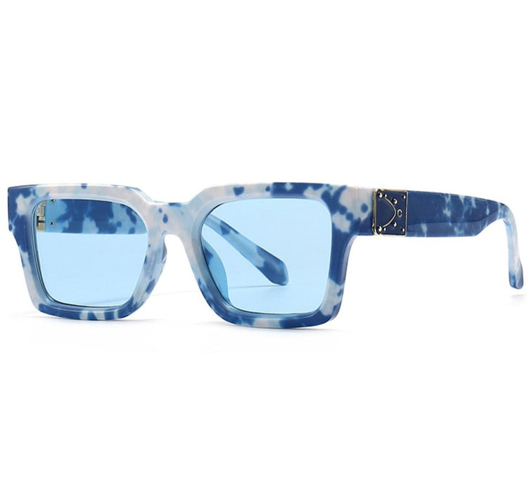 Men's Square 'Glare Sky' Plastic Sunglasses