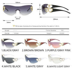 Women's Rimless Goggle 'Simply Atina' Plastic Sunglasses