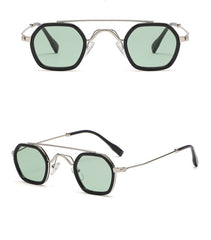 Women's Double Beam 'Peaky Lady' Small Round Sunglasses